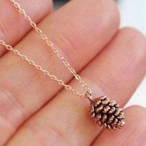 Gold Pinecone Necklace